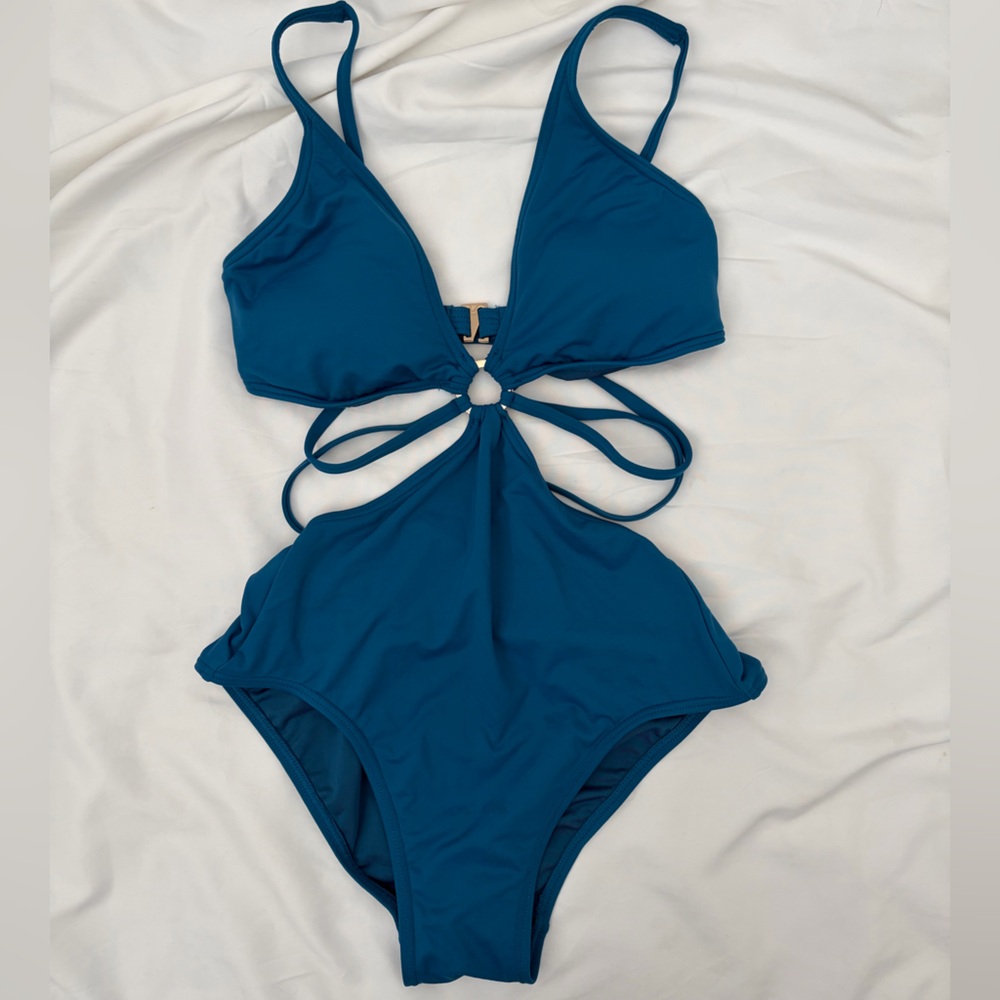 Vince Camuto Teal Bikini Set